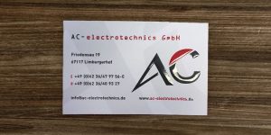 Visitenkarte AC-electrotechnics GmbH